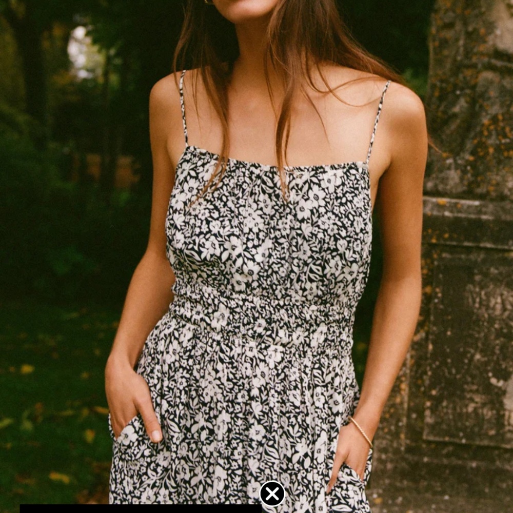 Z Supply Black and White Floral Maxi Dress- like new. I never wore it.